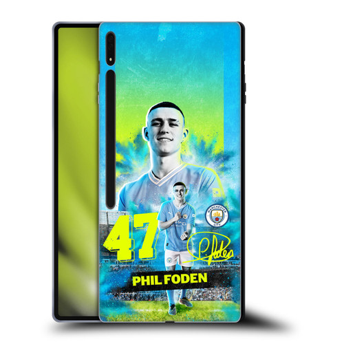 Manchester City Man City FC 2023/24 First Team Phil Foden Soft Gel Case for Samsung Galaxy Tab S8 Ultra