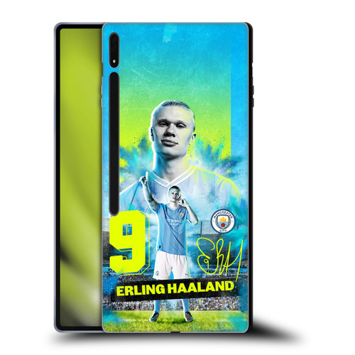 Manchester City Man City FC 2023/24 First Team Erling Haaland Soft Gel Case for Samsung Galaxy Tab S8 Ultra