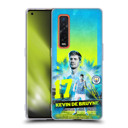 Manchester City Man City FC 2023/24 First Team Kevin De Bruyne Soft Gel Case for OPPO Find X2 Pro 5G