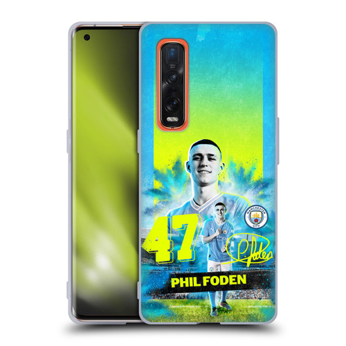 Manchester City Man City FC 2023/24 First Team Phil Foden Soft Gel Case for OPPO Find X2 Pro 5G