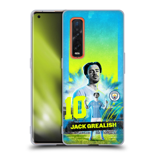 Manchester City Man City FC 2023/24 First Team Jack Grealish Soft Gel Case for OPPO Find X2 Pro 5G