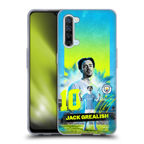 Manchester City Man City FC 2023/24 First Team Jack Grealish Soft Gel Case for OPPO Find X2 Lite 5G