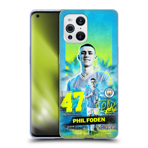 Manchester City Man City FC 2023/24 First Team Phil Foden Soft Gel Case for OPPO Find X3 / Pro