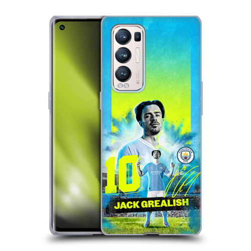 Manchester City Man City FC 2023/24 First Team Jack Grealish Soft Gel Case for OPPO Find X3 Neo / Reno5 Pro+ 5G