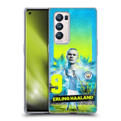 Manchester City Man City FC 2023/24 First Team Erling Haaland Soft Gel Case for OPPO Find X3 Neo / Reno5 Pro+ 5G