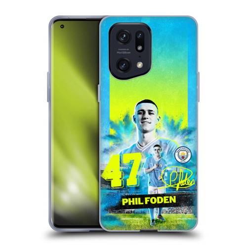 Manchester City Man City FC 2023/24 First Team Phil Foden Soft Gel Case for OPPO Find X5 Pro
