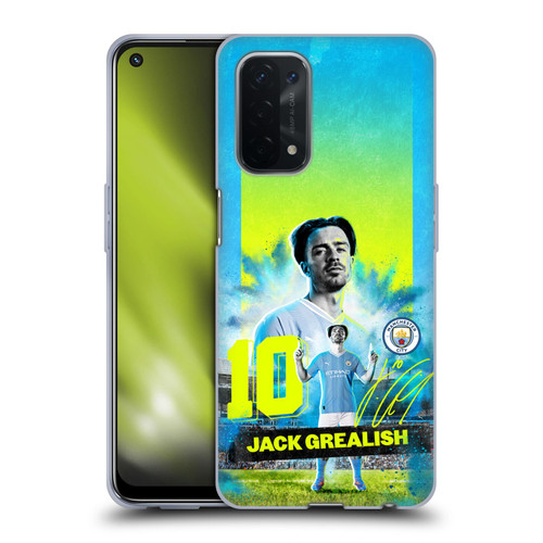 Manchester City Man City FC 2023/24 First Team Jack Grealish Soft Gel Case for OPPO A54 5G
