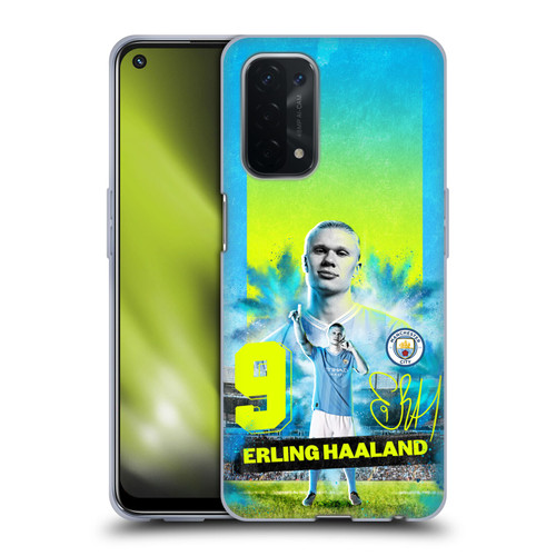 Manchester City Man City FC 2023/24 First Team Erling Haaland Soft Gel Case for OPPO A54 5G