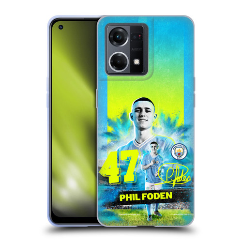 Manchester City Man City FC 2023/24 First Team Phil Foden Soft Gel Case for OPPO Reno8 4G