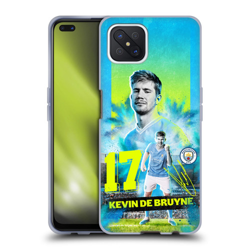 Manchester City Man City FC 2023/24 First Team Kevin De Bruyne Soft Gel Case for OPPO Reno4 Z 5G