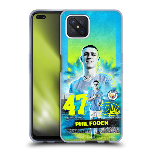 Manchester City Man City FC 2023/24 First Team Phil Foden Soft Gel Case for OPPO Reno4 Z 5G