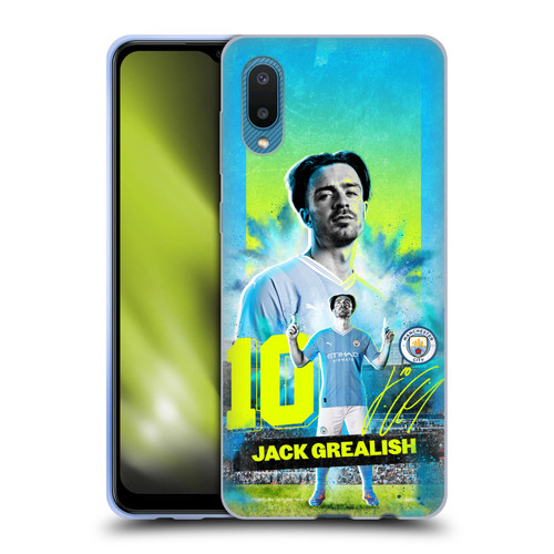 Manchester City Man City FC 2023/24 First Team Jack Grealish Soft Gel Case for Samsung Galaxy A02/M02 (2021)