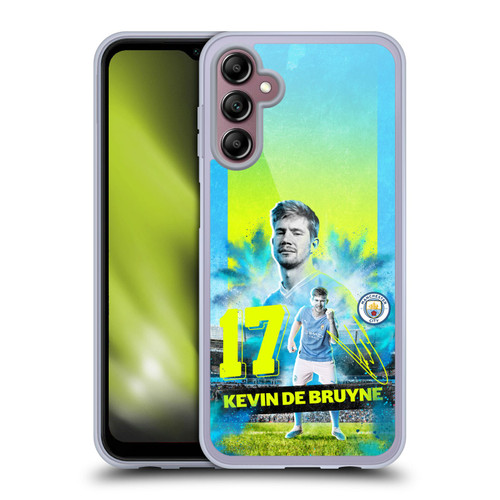 Manchester City Man City FC 2023/24 First Team Kevin De Bruyne Soft Gel Case for Samsung Galaxy A14 5G