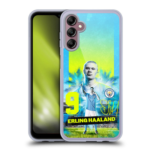 Manchester City Man City FC 2023/24 First Team Erling Haaland Soft Gel Case for Samsung Galaxy A14 5G