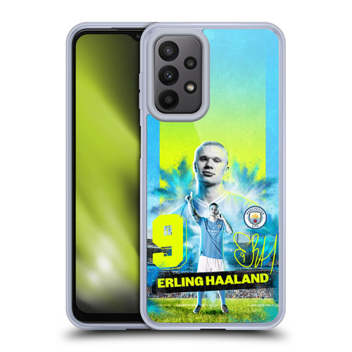 Manchester City Man City FC 2023/24 First Team Erling Haaland Soft Gel Case for Samsung Galaxy A23 / 5G (2022)