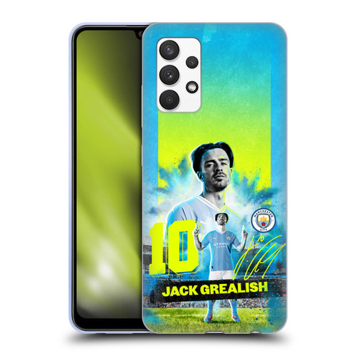 Manchester City Man City FC 2023/24 First Team Jack Grealish Soft Gel Case for Samsung Galaxy A32 (2021)