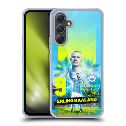 Manchester City Man City FC 2023/24 First Team Erling Haaland Soft Gel Case for Samsung Galaxy A54 5G