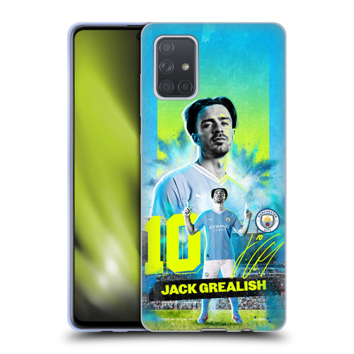 Manchester City Man City FC 2023/24 First Team Jack Grealish Soft Gel Case for Samsung Galaxy A71 (2019)