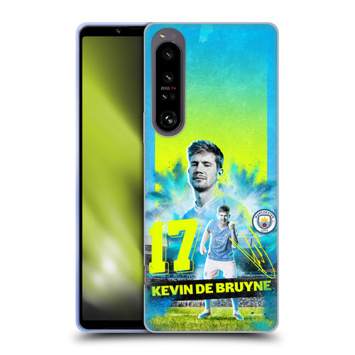 Manchester City Man City FC 2023/24 First Team Kevin De Bruyne Soft Gel Case for Sony Xperia 1 IV
