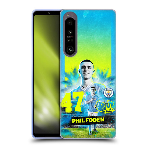 Manchester City Man City FC 2023/24 First Team Phil Foden Soft Gel Case for Sony Xperia 1 IV