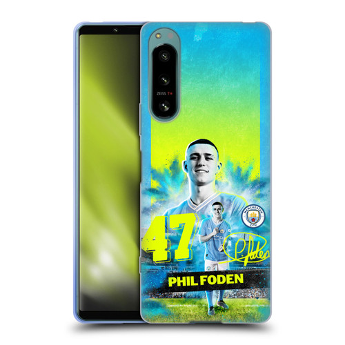 Manchester City Man City FC 2023/24 First Team Phil Foden Soft Gel Case for Sony Xperia 5 IV