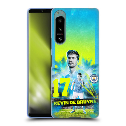 Manchester City Man City FC 2023/24 First Team Kevin De Bruyne Soft Gel Case for Sony Xperia 5 IV