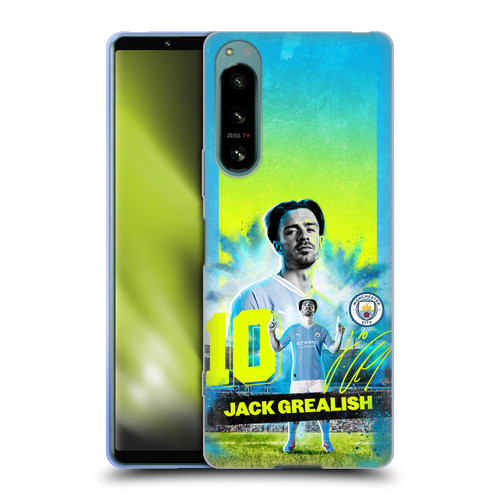 Manchester City Man City FC 2023/24 First Team Jack Grealish Soft Gel Case for Sony Xperia 5 IV