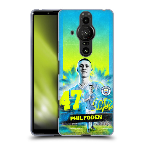 Manchester City Man City FC 2023/24 First Team Phil Foden Soft Gel Case for Sony Xperia Pro-I