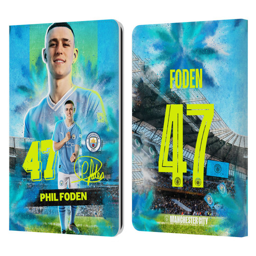 Manchester City Man City FC 2023/24 First Team Phil Foden Leather Book Wallet Case Cover For Amazon Kindle Paperwhite 1 / 2 / 3