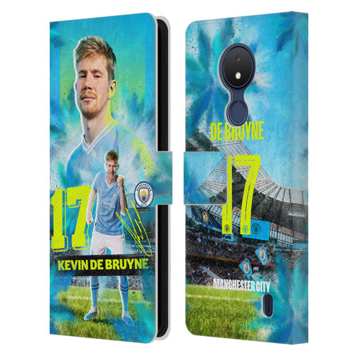 Manchester City Man City FC 2023/24 First Team Kevin De Bruyne Leather Book Wallet Case Cover For Nokia C21