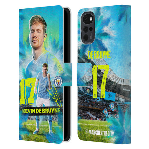 Manchester City Man City FC 2023/24 First Team Kevin De Bruyne Leather Book Wallet Case Cover For Motorola Moto G22