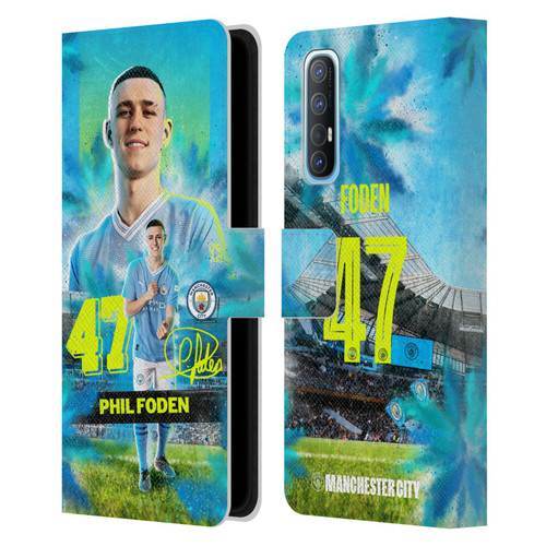Manchester City Man City FC 2023/24 First Team Phil Foden Leather Book Wallet Case Cover For OPPO Find X2 Neo 5G