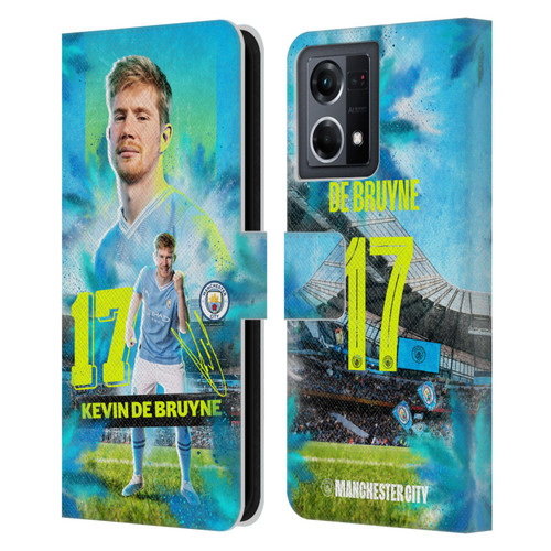 Manchester City Man City FC 2023/24 First Team Kevin De Bruyne Leather Book Wallet Case Cover For OPPO Reno8 4G