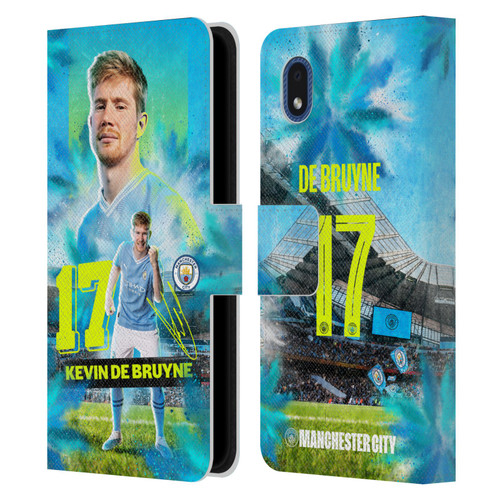 Manchester City Man City FC 2023/24 First Team Kevin De Bruyne Leather Book Wallet Case Cover For Samsung Galaxy A01 Core (2020)
