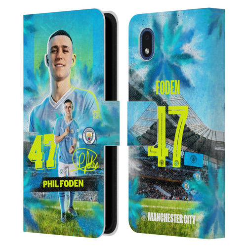 Manchester City Man City FC 2023/24 First Team Phil Foden Leather Book Wallet Case Cover For Samsung Galaxy A01 Core (2020)