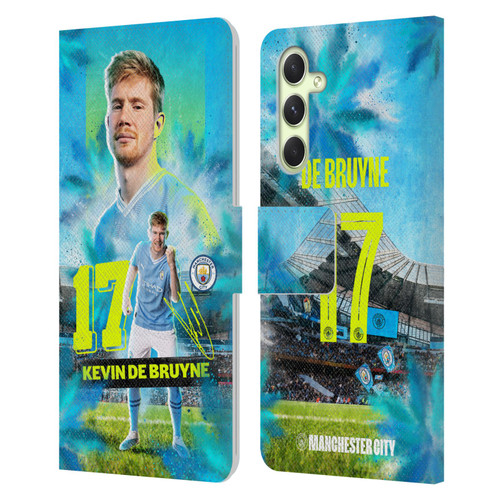 Manchester City Man City FC 2023/24 First Team Kevin De Bruyne Leather Book Wallet Case Cover For Samsung Galaxy A54 5G