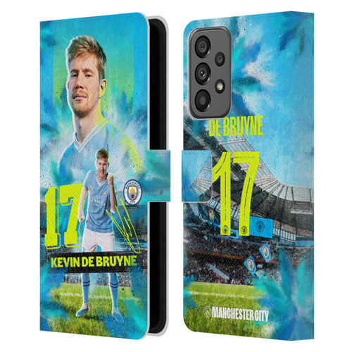 Manchester City Man City FC 2023/24 First Team Kevin De Bruyne Leather Book Wallet Case Cover For Samsung Galaxy A73 5G (2022)