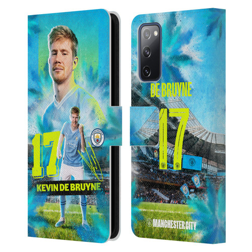 Manchester City Man City FC 2023/24 First Team Kevin De Bruyne Leather Book Wallet Case Cover For Samsung Galaxy S20 FE / 5G