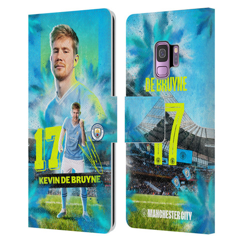 Manchester City Man City FC 2023/24 First Team Kevin De Bruyne Leather Book Wallet Case Cover For Samsung Galaxy S9