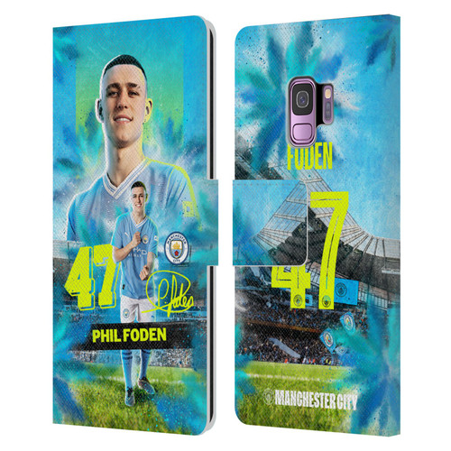 Manchester City Man City FC 2023/24 First Team Phil Foden Leather Book Wallet Case Cover For Samsung Galaxy S9