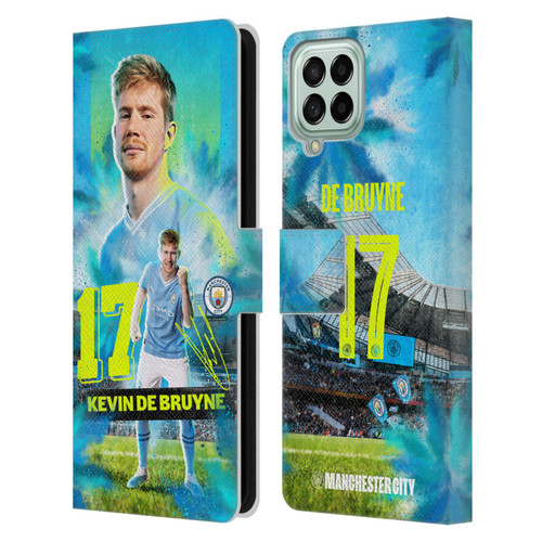 Manchester City Man City FC 2023/24 First Team Kevin De Bruyne Leather Book Wallet Case Cover For Samsung Galaxy M33 (2022)