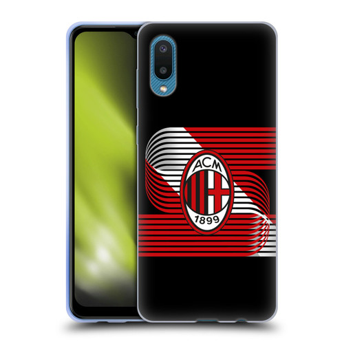 AC Milan Crest Patterns Diagonal Soft Gel Case for Samsung Galaxy A02/M02 (2021)
