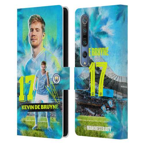 Manchester City Man City FC 2023/24 First Team Kevin De Bruyne Leather Book Wallet Case Cover For Xiaomi Mi 10 5G / Mi 10 Pro 5G