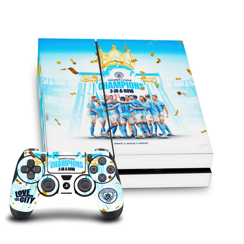 Manchester City Man City FC 2023 Champions Team Poster Vinyl Sticker Skin Decal Cover for Sony PS4 Console & Controller
