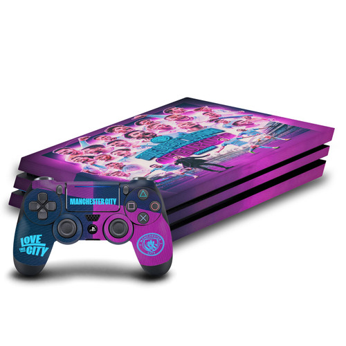 Manchester City Man City FC 2023 Champions of Europe Team Graphics Vinyl Sticker Skin Decal Cover for Sony PS4 Pro Bundle