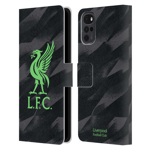 Liverpool Football Club 2023/24 Home Goalkeeper Kit Leather Book Wallet Case Cover For Motorola Moto G22