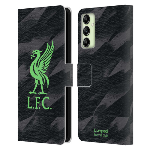 Liverpool Football Club 2023/24 Home Goalkeeper Kit Leather Book Wallet Case Cover For Samsung Galaxy A14 5G