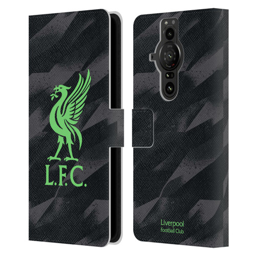 Liverpool Football Club 2023/24 Home Goalkeeper Kit Leather Book Wallet Case Cover For Sony Xperia Pro-I