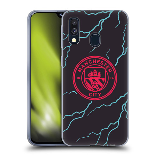 Manchester City Man City FC 2023/24 Badge Kit Third Soft Gel Case for Samsung Galaxy A40 (2019)