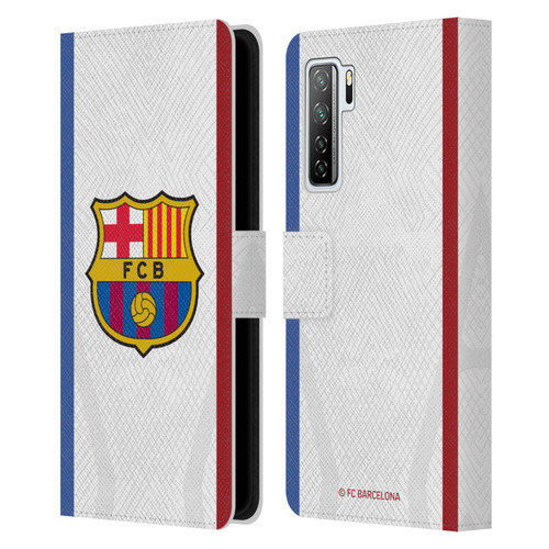 FC Barcelona 2023/24 Crest Kit Away Leather Book Wallet Case Cover For Huawei Nova 7 SE/P40 Lite 5G
